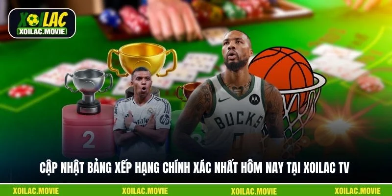 Cập nhật bảng xếp hạng chính xác nhất hôm nay tại Xoilac TV
