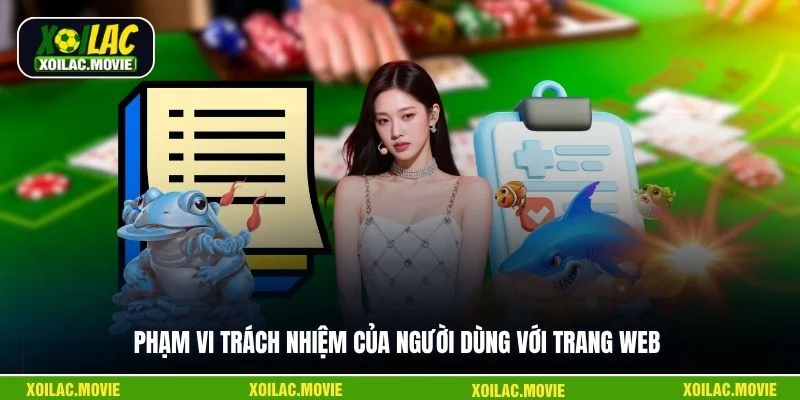Phạm vi trách nhiệm của người dùng với trang web